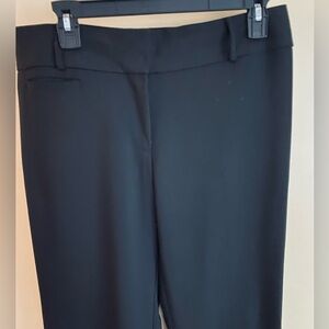 NWOT LOFT Classic Black Women's Trousers w/Flat Front, Zipper and Tapered Leg